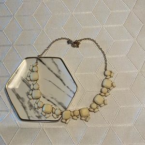 Banana Republic White & Gold Statement Necklace